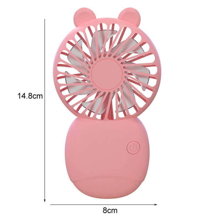 Summer Cartoon Pocket Handheld Stand Fan Rechargeable Silent Mini Fan(Green) by buy2fix