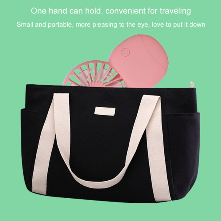 Summer Cartoon Pocket Handheld Stand Fan Rechargeable Silent Mini Fan(White) by buy2fix