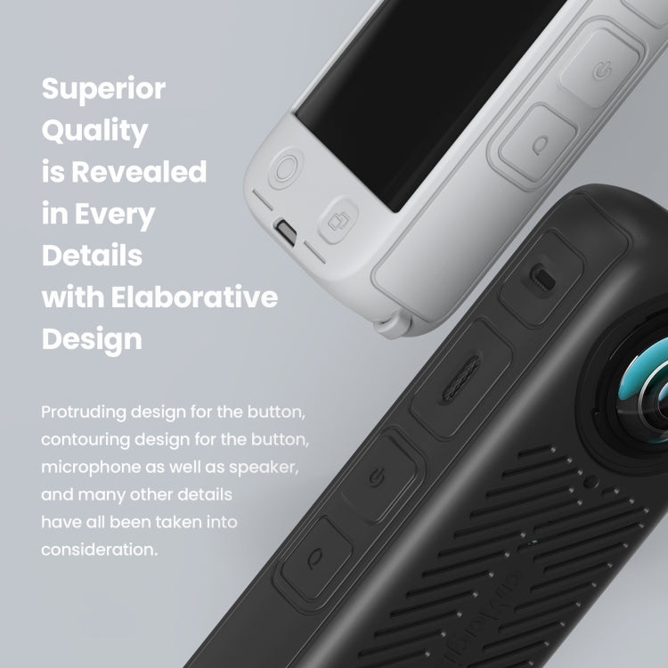 For Insta360 X4 AMagisn Silicone Protective Cover Lens Cover Black by aMagisn