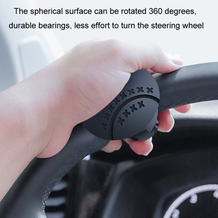 Steering Wheel One-Hand Turning Bearing Type Power-Saving Ball(Black) by buy2fix
