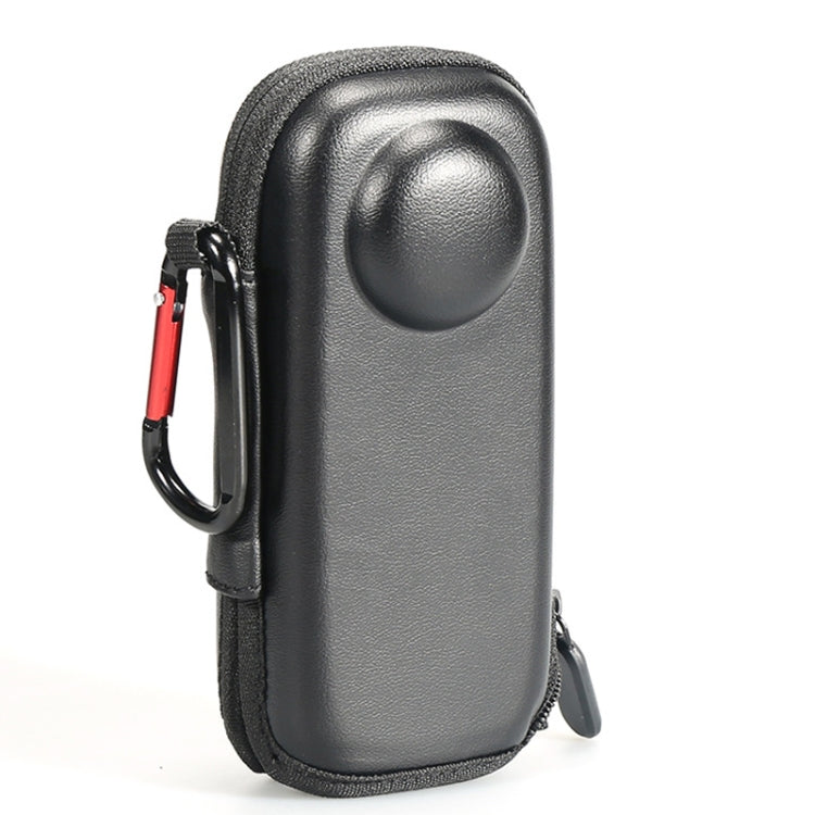 For Insta360 X4 Mini Storage Case PU Bag Sport Camera Protector With Hook(Black) by buy2fix