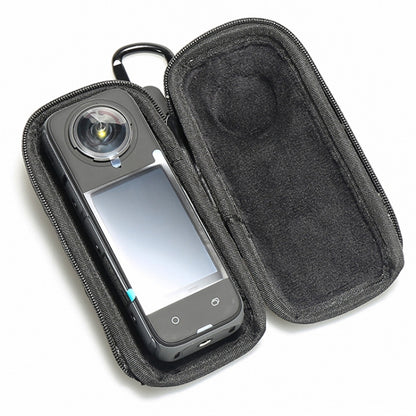 For Insta360 X4 Mini Storage Case PU Bag Sport Camera Protector With Hook(Black) by buy2fix