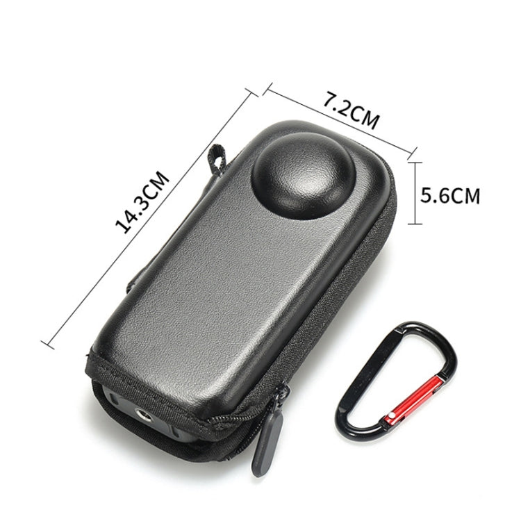 For Insta360 X4 Mini Storage Case PU Bag Sport Camera Protector With Hook(Black) by buy2fix