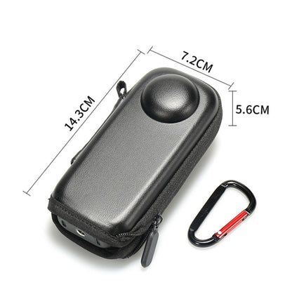 For Insta360 X4 Mini Storage Case PU Bag Sport Camera Protector With Hook(Black) by buy2fix