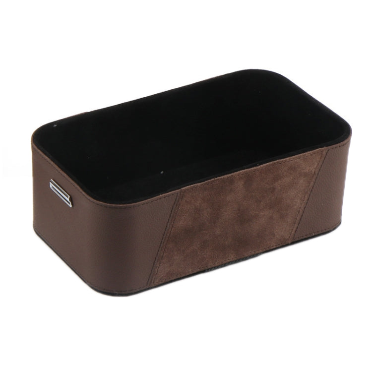 Car Multifunctional Dashboard Armrest Box Water Cup Storage Box, Color: Large Brown by buy2fix