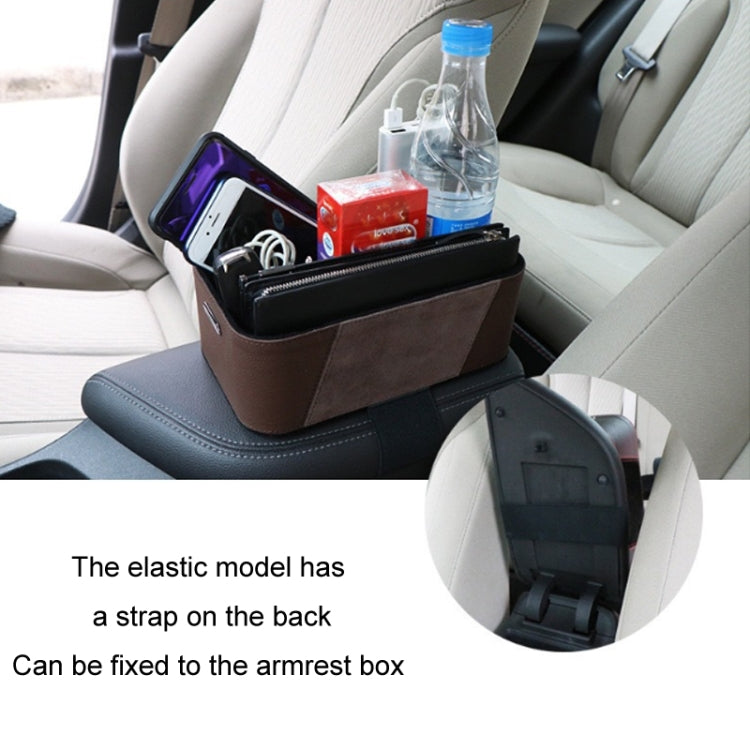 Car Multifunctional Dashboard Armrest Box Water Cup Storage Box, Color: Large Brown by buy2fix