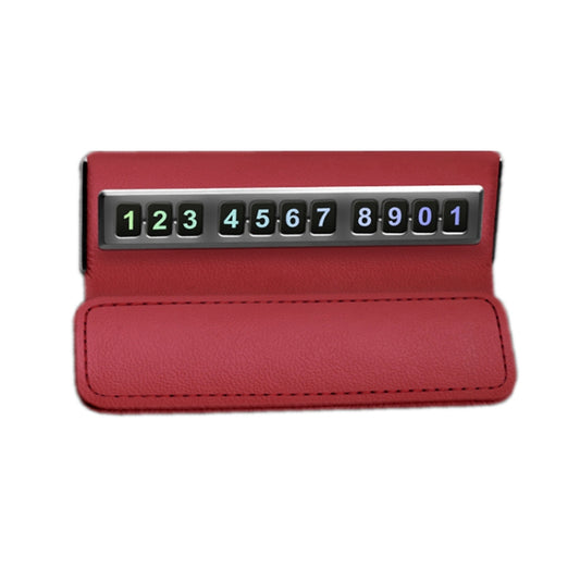 Car Front Windshield Temporary Parking Number Plate Interior Decoration(Red) by buy2fix