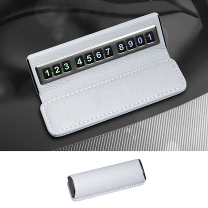 Car Front Windshield Temporary Parking Number Plate Interior Decoration(Grey) by buy2fix