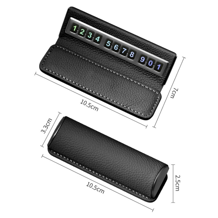 Car Front Windshield Temporary Parking Number Plate Interior Decoration(Grey) by buy2fix