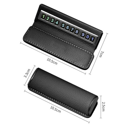 Car Front Windshield Temporary Parking Number Plate Interior Decoration(Grey) by buy2fix