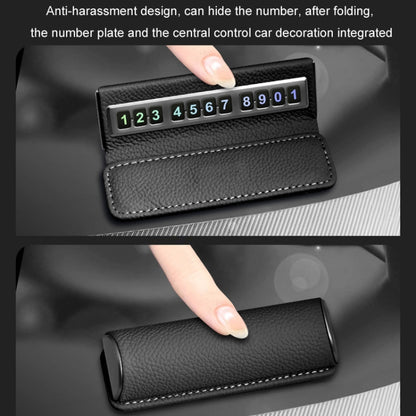 Car Front Windshield Temporary Parking Number Plate Interior Decoration(Grey) by buy2fix