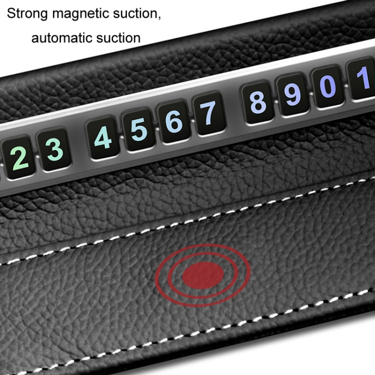 Car Front Windshield Temporary Parking Number Plate Interior Decoration(Grey) by buy2fix