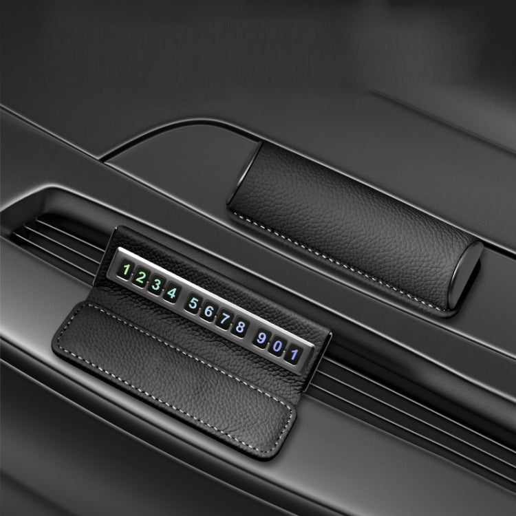 Car Front Windshield Temporary Parking Number Plate Interior Decoration(Red) by buy2fix