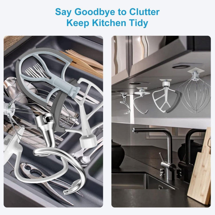 For KitchenAid Mixer 2pcs Attachments Holders Storage Hook Accessory Organizer - Food Disposer Parts by buy2fix | Online Shopping UK | buy2fix
