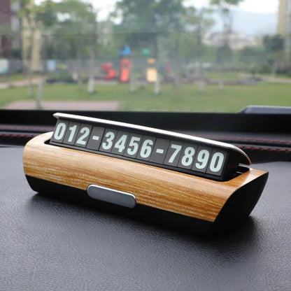 Hidden Luminous Temporary Parking Sign With Car Number, Color: Imitation Wood Grain by buy2fix