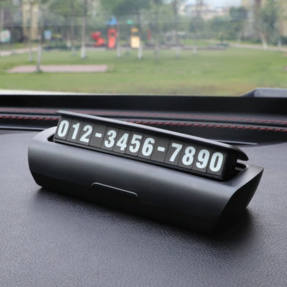 Hidden Luminous Temporary Parking Sign With Car Number, Color: Pure Black by buy2fix
