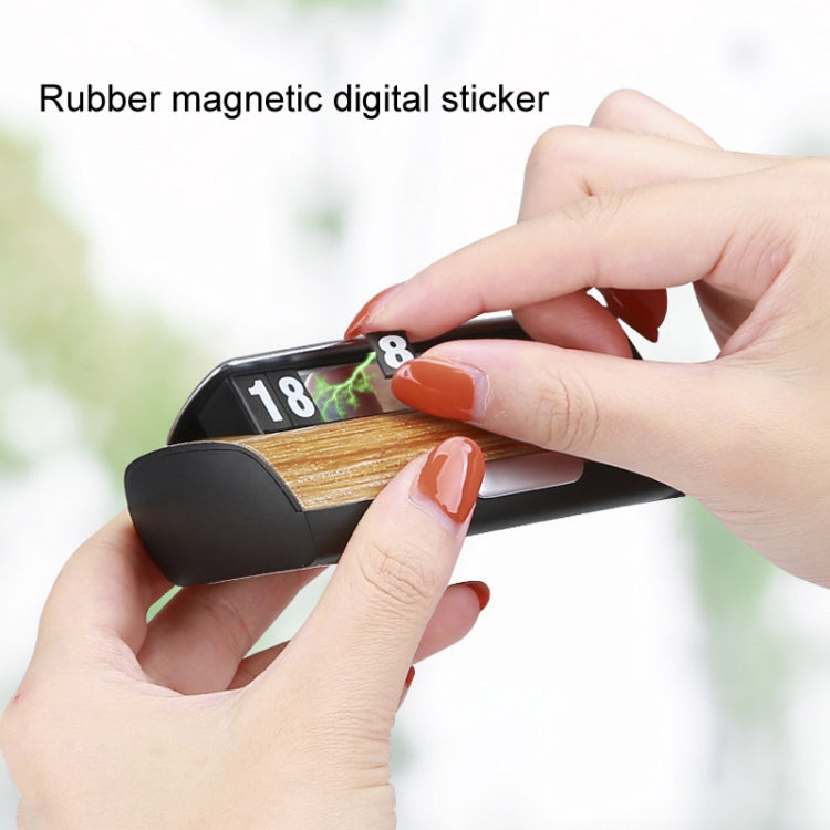 Hidden Luminous Temporary Parking Sign With Car Number, Color: Silver by buy2fix