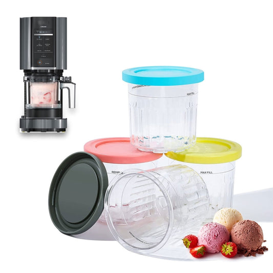 For Ninja NC299AMZ NC300s 4pcs/Set Ice Cream Storage Containers with Lids - Food Disposer Parts by buy2fix | Online Shopping UK | buy2fix