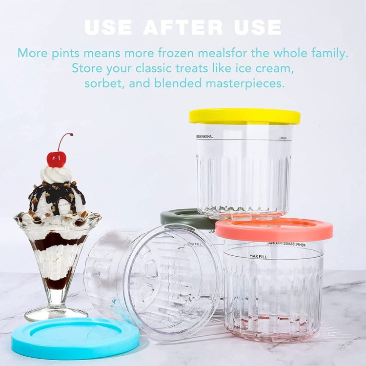 For Ninja NC299AMZ NC300s 4pcs/Set Ice Cream Storage Containers with Lids - Food Disposer Parts by buy2fix | Online Shopping UK | buy2fix