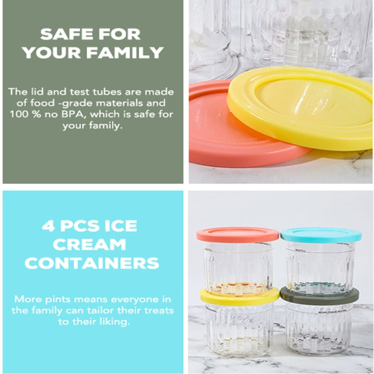 For Ninja NC299AMZ NC300s 4pcs/Set Ice Cream Storage Containers with Lids - Food Disposer Parts by buy2fix | Online Shopping UK | buy2fix