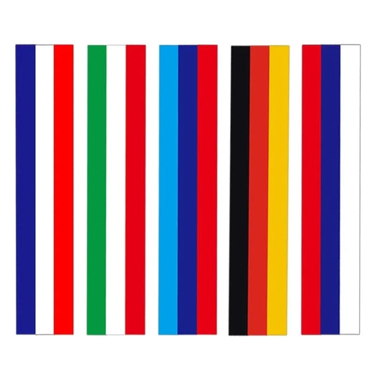 2pcs Steering Wheel Three-color Label Car Modification Film, Pattern: German Flag - Decorative Sticker by buy2fix | Online Shopping UK | buy2fix