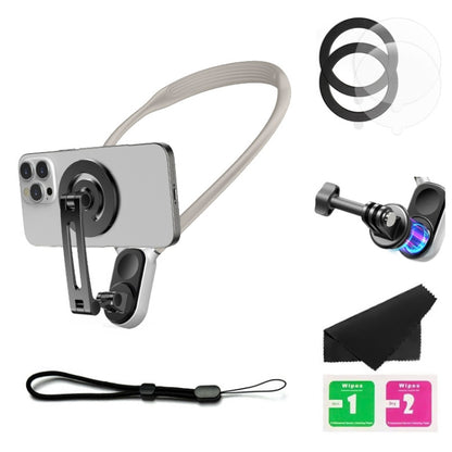 Magnetic Hanging Neck Holder For Mobile Phones/Action Cameras(Star Light Color) by buy2fix