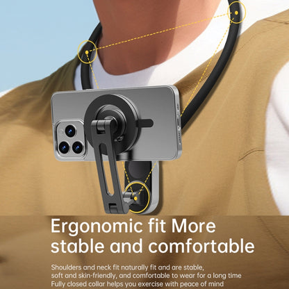 Magnetic Hanging Neck Holder For Mobile Phones/Action Cameras(Black) by buy2fix