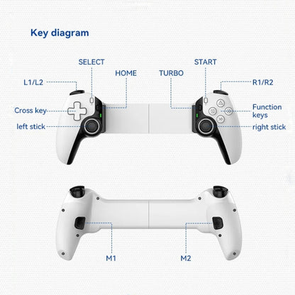 D9 Wireless Phone Stretching Game Controller For Switch / PS3 / PS4(White) by buy2fix