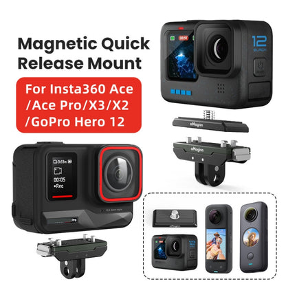 AMagisn Metal Magnetic Quick Release + Top Cover, For Insta360 Ace / Ace Pro / X5 / X3 / X2 / GoPro HERO12 Black - Mount & Holder by aMagisn | Online Shopping UK | buy2fix