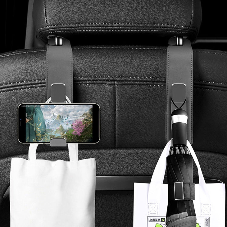 Car Multifunctional Hidden Hook Seat Back Storage Hook(Black) by buy2fix