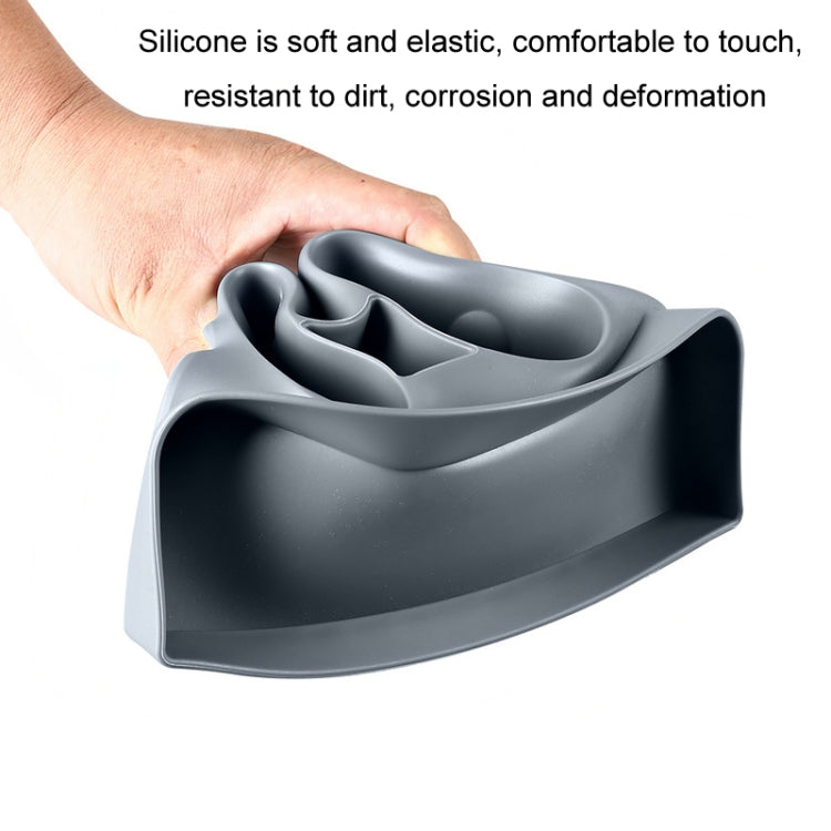 For Tesla Model3/Y Central Water Cup Limiter Silicone Coaster(Black) by buy2fix