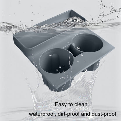 For Tesla Model3/Y Central Water Cup Limiter Silicone Coaster(Gray) by buy2fix