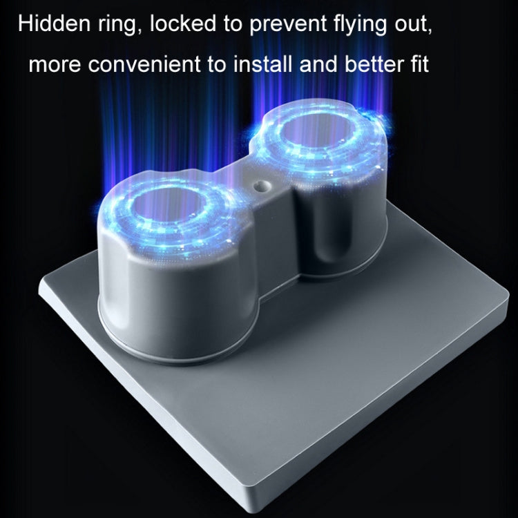 For Tesla Model3/Y Central Water Cup Limiter Silicone Coaster(Gray) by buy2fix