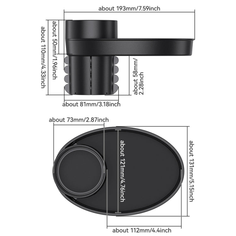 Car Drink Cup Holder Portable Hook Storage Rack(Black) by buy2fix