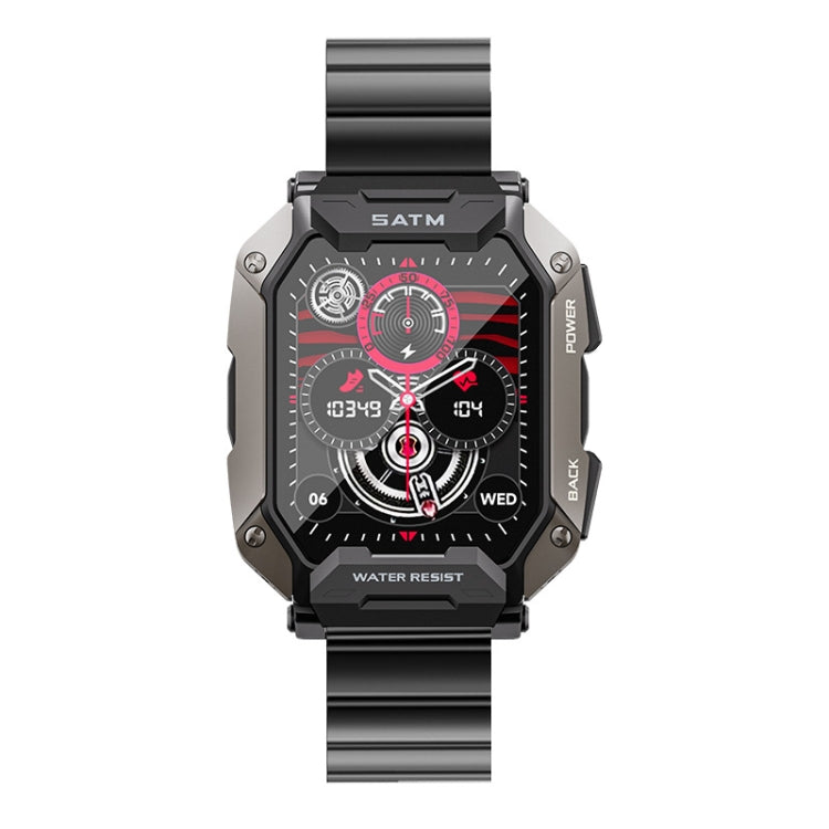 C20Plus 1.81-inch Health Monitoring Waterproof Bluetooth Call Smart Watch, Color: Black Bamboo Knot by buy2fix