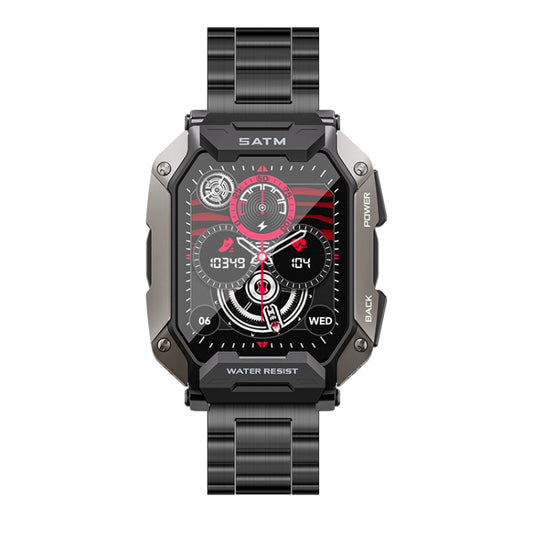 C20Plus 1.81-inch Health Monitoring Waterproof Bluetooth Call Smart Watch, Color: Black 3-Beads by buy2fix