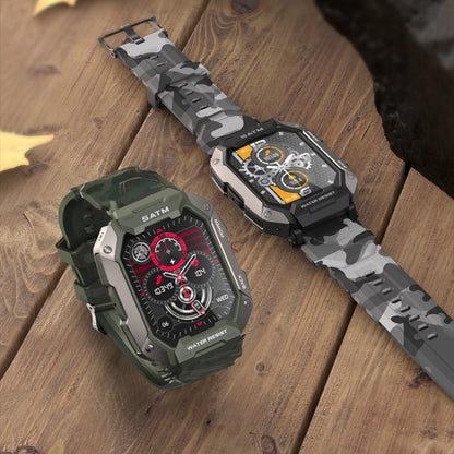 C20Plus 1.81-inch Health Monitoring Waterproof Bluetooth Call Smart Watch, Color: Camouflage Black by buy2fix