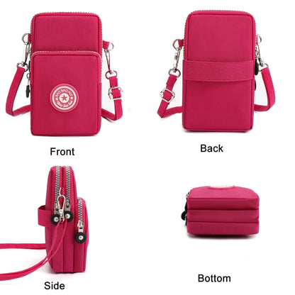 Crossbody Mobile Phone Bag Vertical Coin Purse with Armband for Women(Black) -  by buy2fix | Online Shopping UK | buy2fix