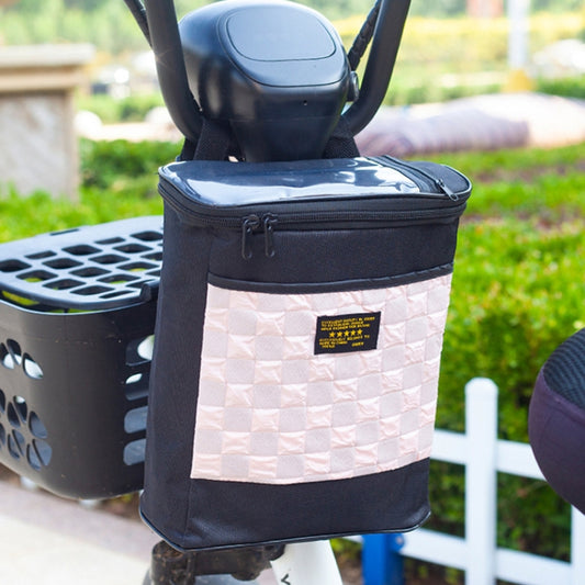 Electric Bike Riding Hanging Bag Large Capacity Waterproof Bicycle Front Hanging Bag(Pink) by buy2fix