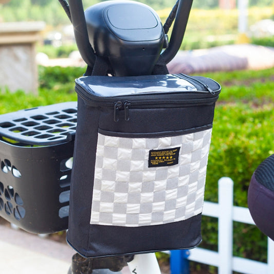 Electric Bike Riding Hanging Bag Large Capacity Waterproof Bicycle Front Hanging Bag(Grey) by buy2fix