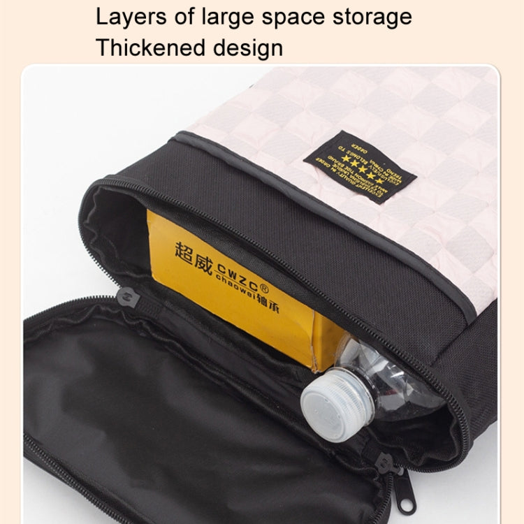 Electric Bike Riding Hanging Bag Large Capacity Waterproof Bicycle Front Hanging Bag(Pink) by buy2fix