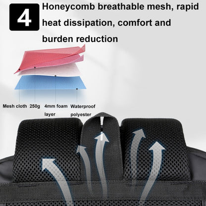 Expandable Business Waterproof Laptop Backpack With USB Port(Grey) by buy2fix