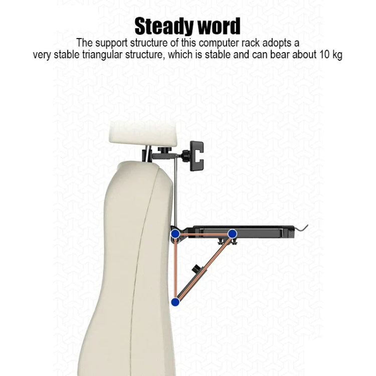 SD-1508D Car Dining Table Rear Foldable Storage Rack Computer Stand by buy2fix