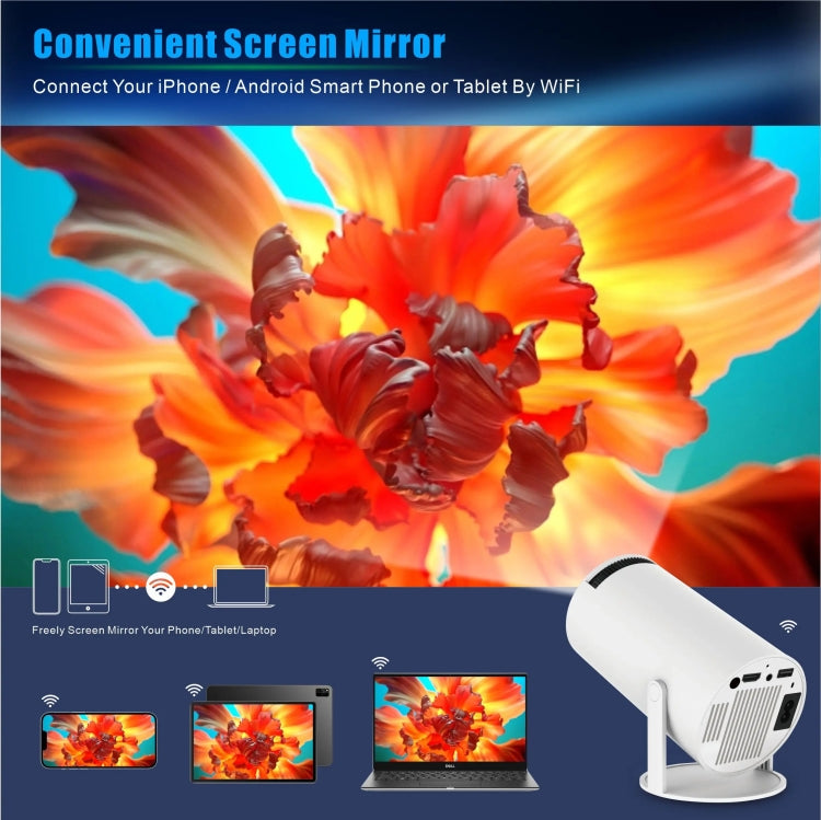 HY300 PRO Smart Projector Android 11.0 System 160 Lumen Portable Projector(EU Plug) - Mini Projector by buy2fix | Online Shopping UK | buy2fix