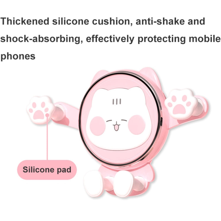 ICARER FAMILY AK-01 Car Air Outlet Cartoon Phone Holder Car Navigation Gravity Support Frame(White) by ICARER FAMILY