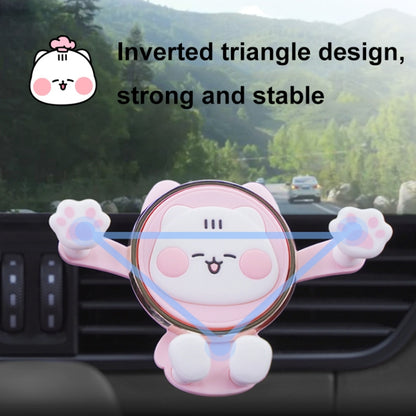 ICARER FAMILY AK-01 Car Air Outlet Cartoon Phone Holder Car Navigation Gravity Support Frame(White) by ICARER FAMILY