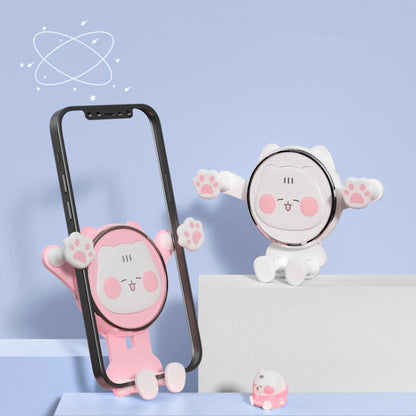 ICARER FAMILY AK-01 Car Air Outlet Cartoon Phone Holder Car Navigation Gravity Support Frame(White) by ICARER FAMILY