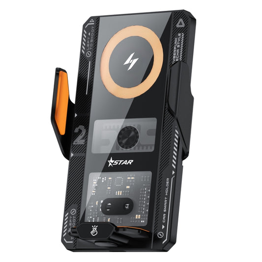 15W QI Protocol Wireless Car Charger Smart Induction Phone Holder(Black) by buy2fix