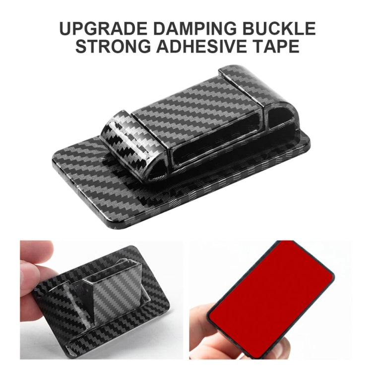 Car Seat Belt Holder Anti-collision Elastic Buckle Limiter(Carbon Fiber Black) by buy2fix