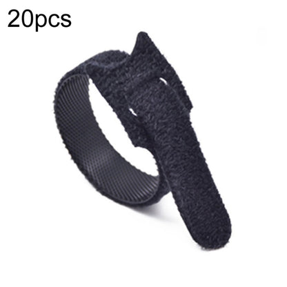 20pcs Nylon Fixed Packing Tying Strap Data Cable Storage Bundle, Model: 12 x 150mm Black by buy2fix